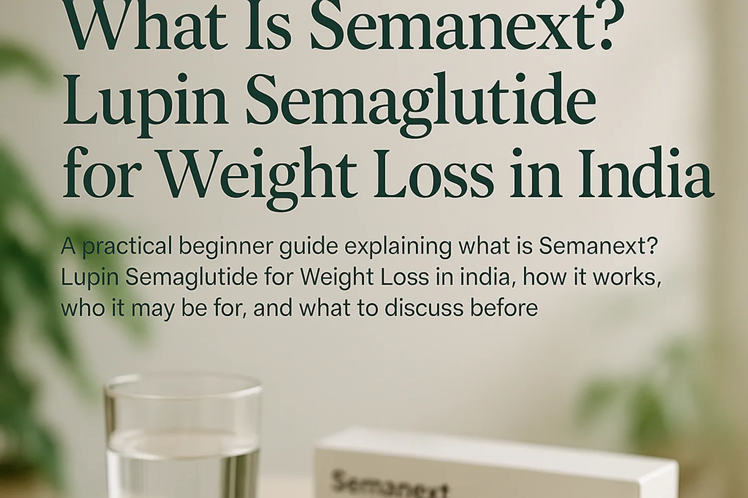 What Is Semanext? Lupin Semaglutide for Weight Loss in India — GLP-1 Basics